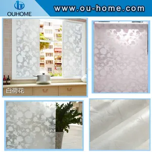8086 White Lotus Self-adhesive Privacy Glass Film thumbnail-1