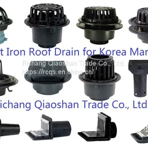 Roof Drain RD-6610 Korea Cast Iron Roof Drain With No-Hub and Thread Outlet for Roof Drainage thumbnail-4