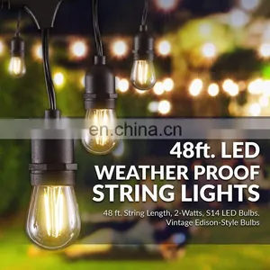33ft 48ft Great Christmas Light Fight Decorative S14 Led Garden Lighting Waterproof thumbnail-6