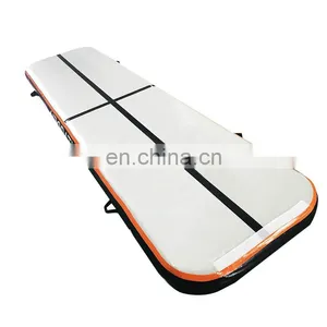 Black and Orange Inflatable Air Track 6m X 1m x 20cm Gymnastics Tumbling Mat For Sale thumbnail-2