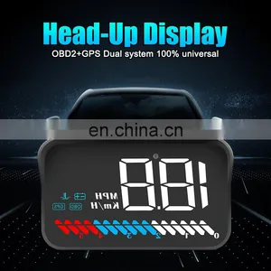 2020 Best Rearview Mirror Tpms Automotive Exploride Obd2 Led Head up Speed Display Projector Navigation Hud Display for Cars thumbnail-2