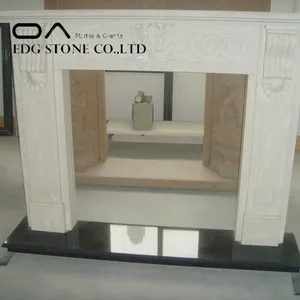 Factory Directly Natural Marble Stone Decorative Fireplace thumbnail-5