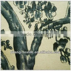 Big Flower Linen Printed Fabric thumbnail-1