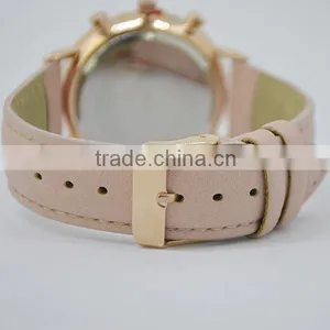 2016 Vogue Womens Watches Leather Strap Casual Life Style Rose Gold Plated Quartz Classic Style thumbnail-4