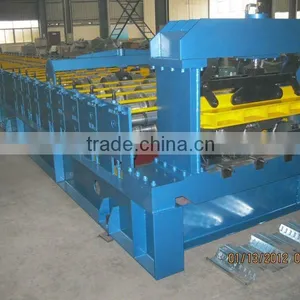 Embossed Trapezoidal Metal Floor Deck Panel Roll Forming Machine Prices thumbnail-1