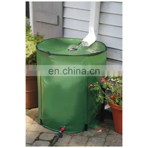 53 Gallon Garden Portable Collapsible PVC Tarpaulin Rain Water Barrel Water Collector Tank thumbnail-5