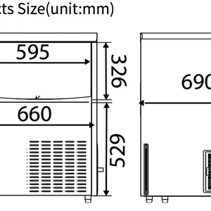 Ice Machine- Cube, Bin Capacity: 130kgs, Commercial thumbnail-2