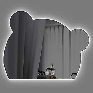 Customized Bear-shaped Mirror, Luxury and Unique-shaped Creative Smart Mirror, Bathroom LED Makeup Mirror, Wall-mounted Bathroom Mirror thumbnail-1