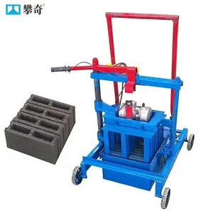Mobile Small Brick Machine South America Customers Favored Semi-Automatic Hollow Block Making Machine Brick Machinery thumbnail-1