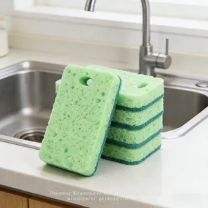 Factory Customize Kitchen Clean Sponge Pad Sustainable Cellulose Cleaning Sponge thumbnail-2