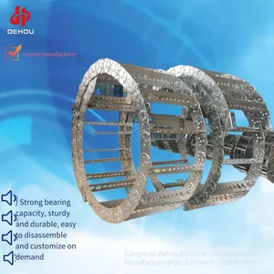 Mechanical Metal Steel Tank Chain, Bridge-type Fully Enclosed Cable Protection Threading Steel-aluminum Drag Chain thumbnail-3