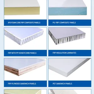 Weatherproof FRP Plywood Sandwich Panel for Outdoor Pavilion Roof Panel Durable UV Resistant Garden Structure FRP Sandwich Panel thumbnail-4