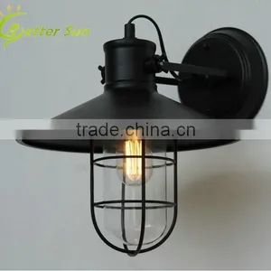 Industrial Style Vintage Outdoor Glass Cage Modern Wall Light Quality Choice thumbnail-1