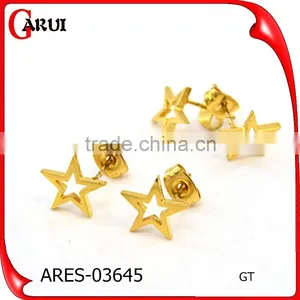 Wholesale Fashion Jewelry Gold Stainless Steel Jewelry Gold Earrings thumbnail-1