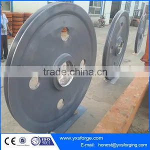 Wholesale Casting and Forging Iron Flying Wheel,V-Belt Pulley Wheel With Bearings thumbnail-5