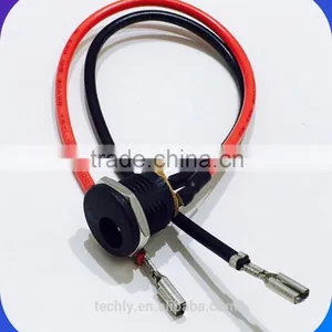 Custom 5.5x2.1mm 2PIn Female Mount Power Jack Socket To 0.8mm Tab Wire Harness thumbnail-4