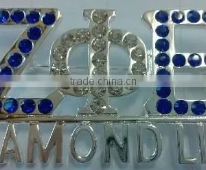 Rhinestone Crystal Brooch Zeta Phi Beta ZPB Diamond Life Lapel Pin Jewelry thumbnail-1