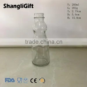 Hotsale Cheap 200ml Food Grade Glass Hot Sauce Bottle With Plastic Lids thumbnail-1