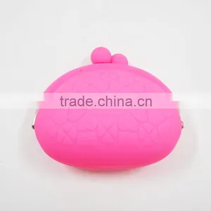 Customized Side Metal Clip Plaid Wallets Silicone Portable Rose PVC Coin Wallet thumbnail-4