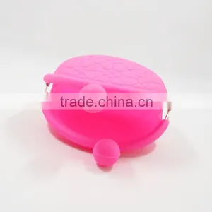 Customized Side Metal Clip Plaid Wallets Silicone Portable Rose PVC Coin Wallet thumbnail-6