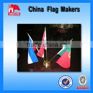 Custom Mini Table Flag Stand With Plastic Pole And Stand thumbnail-1