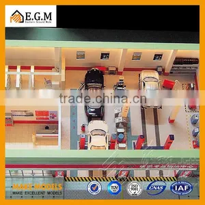 Commercial Interior Layout Model of Esso Center for Lubricating Oil Changing thumbnail-1