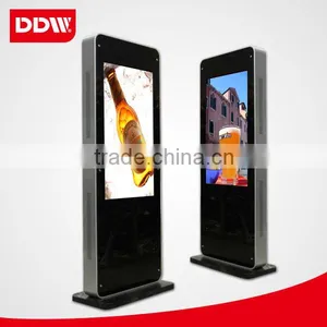 Like A Swan!! Floor Standing 46" Horizontal Touch Screen Network/Wifi Advertising Kiosk/Ad Player/Digital Signage DDW-AD4601SN thumbnail-1