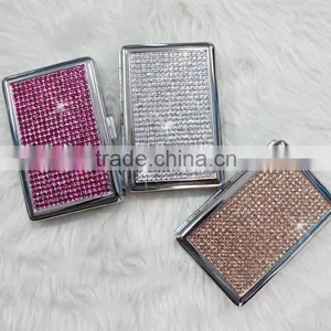 Foldable Metal Rhinestone Cigarette Case,OEM Welcome thumbnail-3