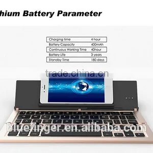 Multifunctional Aluminium Alloy Foldable Bluetooth3.0 Keyboard With High Quality thumbnail-2