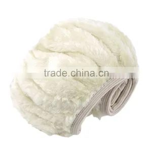 Charm Warm Long Wool Fur Plush Car Steering Wheel Cover Woolen Car Handbrake Accessory thumbnail-6