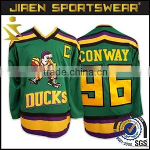 Custom Adult Mighty Ducks Movie Ice Hockey Jersey Funny Hockey Jersey thumbnail-1