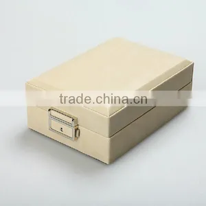 Luxury White Deluxe Leather Jewelry Case thumbnail-5