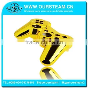 Golden Chrome for PS3 Custom Controller Full Shell Plus Full Matching Buttons Set thumbnail-1