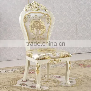 Hotel General Use Gold Gilt Armless Chair Solid Rubber Wood Gold Leaf Chair thumbnail-1