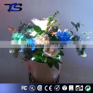 High Quality and Have CE and ROHS Floor Color Change Led Fiber Optic Flowers With Ceramics Pot for Sale . thumbnail-1