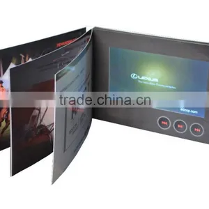 Business Gift Use and Paper Material 10inch LCD Video Brochure Cards thumbnail-1
