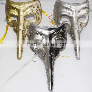Hand Craft Painted Masquerade Venetian Long Nose Mask thumbnail-1