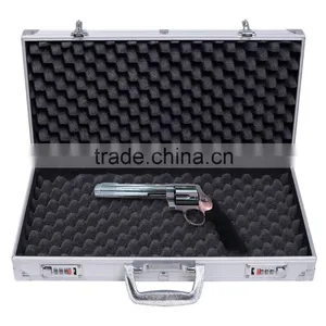 18.5" Aluminum Framed Locking Gun Pistol HandGun Lock Box Hard Storage Carry Case thumbnail-6