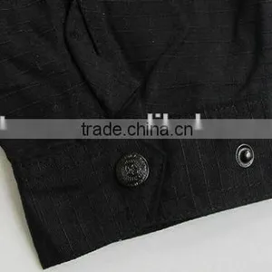 Black Ripstop Fabric Military Uniform thumbnail-3