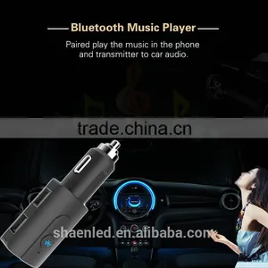 2016 New Arrival New Design Vehicle-mounted Bluetooth Hands Free FM Emitter thumbnail-1
