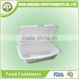 Disposable Bio-degradable 600ML Clamshell Container With Sugarcane Pulp. thumbnail-1