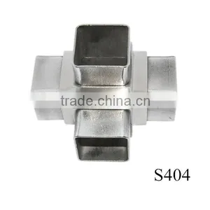 Stainless Steel 4 Way Square Tube Connector thumbnail-1