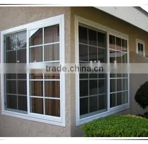 White Frame 3 Panes Aluminum Sliding Window With Grill thumbnail-4