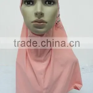 H283 New Style One Piece Hijab With Handmade Chains and Beadings thumbnail-3