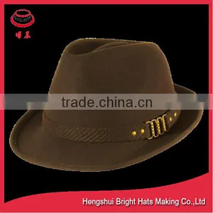 Winter Wool Felt Trilby Hats for Men and Women thumbnail-3