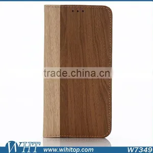 Wooden Wallet Leather Case for Samsung Galaxy S7, for S7 Case thumbnail-1