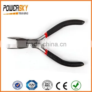 4.5" Bi-color Dipped Handles Mini Long Nose Pliers thumbnail-1