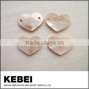 Custom Carving Shell Button With Printing Word thumbnail-1
