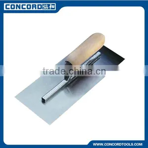 Wooden Handle, 280x120mm Carbon Steel Mirror Polished Blade Plastering Trowel thumbnail-1