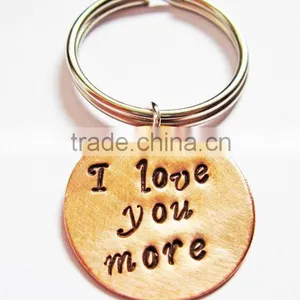 Personalized Keychain Metal I Love You More Key Chain thumbnail-1